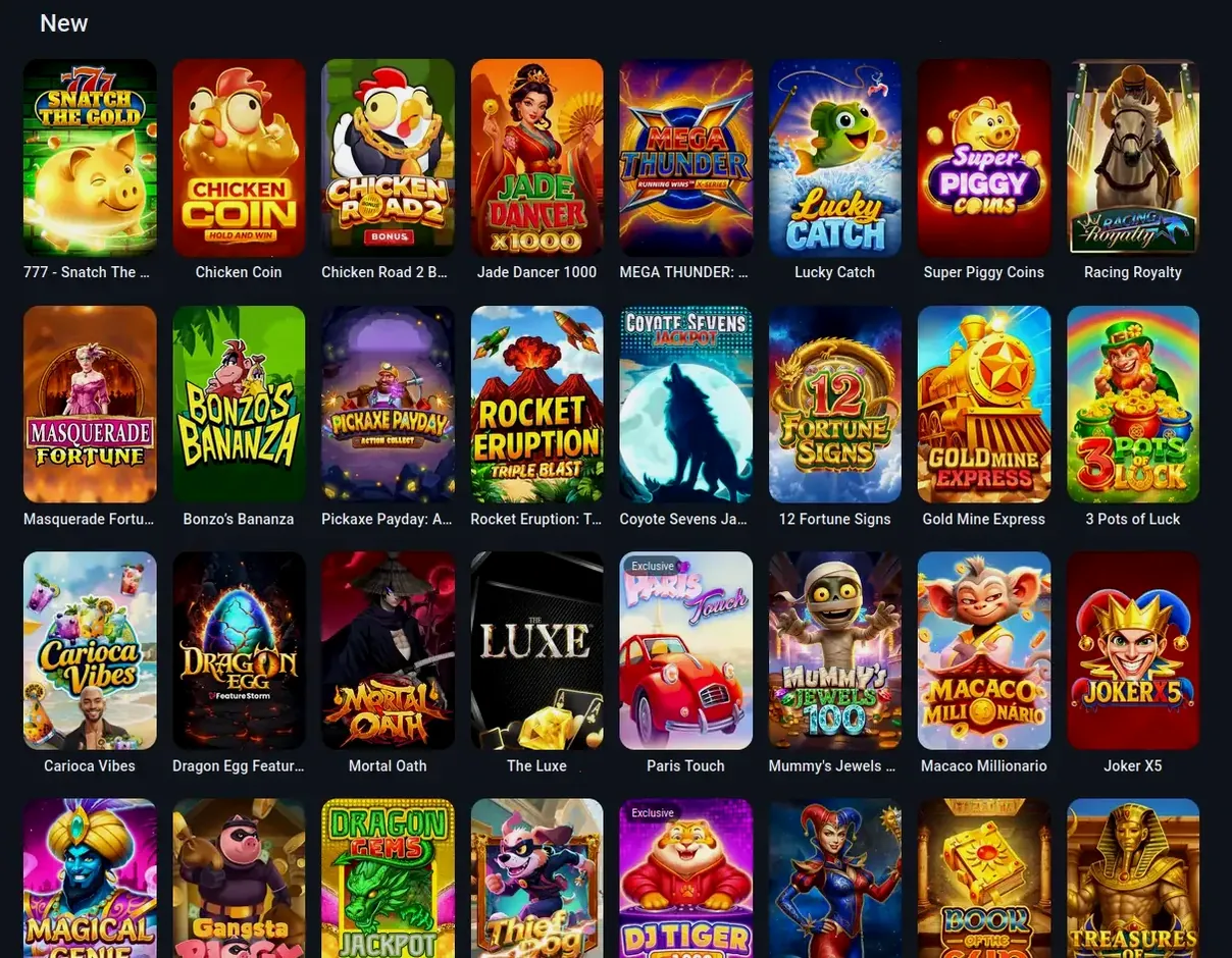 Winnerz Casino Spielauswahl